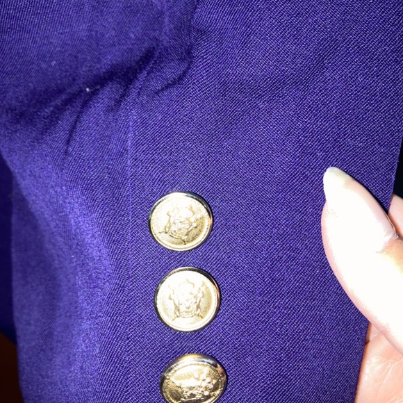 Vintage Talbots Purple Wool Pantsuit Size 12 Pants & Blazer/Jacket set - Picture 5 of 16